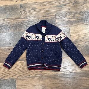 Navy Rorie Whelan 100% Cotton Cardigan with Dog Pattern